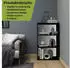 Coemo Delta-3 Standregal MDF 3 Fächer, 65x25x110cm, Schwarz