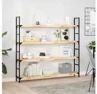 vidaXL Schweberegale 2 Stk. 160x20x4 cm Massivholz Akazie Unbehandelt