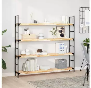 vidaXL Schweberegale 2 Stk. 160x20x4cm Massivholz Akazie Unbehandelt (3279440)