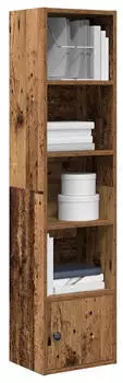 vidaXL B&uuml;cherregal Holzwerkstoff Vintage-Optik 31x24x127cm (860353)