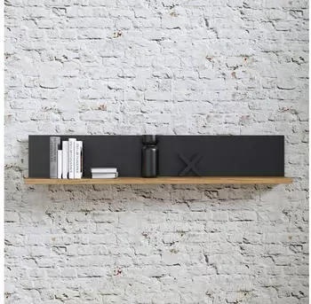 Forte Kaszimiro Wandboard Holzwerkstoff Waterford Eiche/Schwarz 160cm (38933040-0)