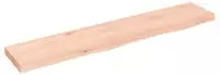 vidaXL Wandregal 100x20x4 cm Massivholz Eiche Unbehandelt