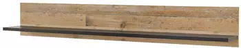 Furn.Design Stove Wandboard Used Wood / Anthrazit 160x30x22cm