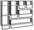 vidaXL Wandregal-Set mit Stangen 6-tlg. Grau Sonoma Holzwerkstoff (836316)