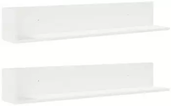 vidaXL Wandregal 2er-Set Wei&szlig; 100x16,5x16,5cm Holzwerkstoff (860040)