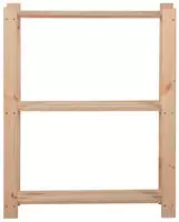 vidaXL Lagerregal mit 3 B&ouml;den 60x28,5x90 cm Massivholz Kiefer