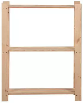 vidaXL Lagerregal 3 B&ouml;den Massivholz Kiefer 60x28,5x90cm (327322)