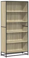 vidaXL B&uuml;cherregal Sonoma-Eiche 80,5x35x170,5 cm Holzwerkstoff