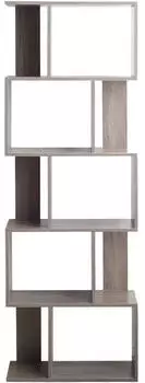 Mobili Rebecca B&uuml;cherregal 5 F&auml;cher MDF grau 169x60x24cm (RE6400)