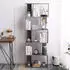 Mobili Rebecca Bücherregal 5 Fächer MDF grau 169x60x24cm (RE6400)