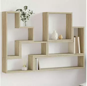 vidaXL Wandregal Sonoma-Eiche 96x12x64cm Holzwerkstoff (840802)