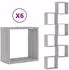 vidaXL Wandwürfelregale 6 Stk., Grau Sonoma, 30x15x30cm