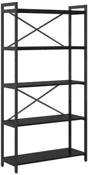 vidaXL B&uuml;cherregal Schwarze Eiche-Optik 80x30x155cm Holzwerkstoff (868413)