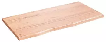 vidaXL Wandregal Massivholz Eiche behandelt, Baumkante, 80x40x2cm (363665)