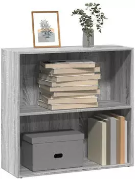 vidaXL B&uuml;cherregal Holzwerkstoff Grau Sonoma 80x30x77cm (857927)