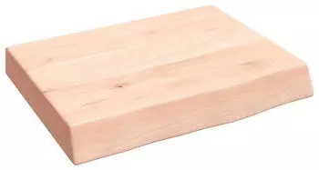 vidaXL Wandregal Massivholz Eiche Baumkante 40x30x(2-6)cm