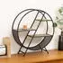 Atmosphera Timeo Rundes Standregal, Metall, Schwarz, Ø50cm