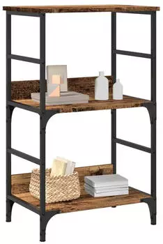 vidaXL B&uuml;cherregal 2 F&auml;cher Altholz-Optik 50x33x82cm (857464)