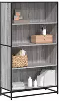 vidaXL B&uuml;cherregal Grau Sonoma 80,5x35x139 cm Holzwerkstoff