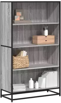 vidaXL B&uuml;cherregal Grau Sonoma Holzwerkstoff 80,5x35x139cm (3300848)