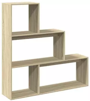 vidaXL Raumteiler-B&uuml;cherregal 3 Stufen Sonoma-Eiche 123x29x123cm (857987)