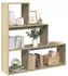 vidaXL Raumteiler-Bücherregal 3 Stufen Sonoma-Eiche 123x29x123cm (857987)