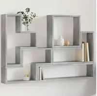 vidaXL Wandregal Betongrau 96x12x64 cm Holzwerkstoff