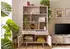 Massivmoebel24 MOSAYK Regal Akazie massiv weiß lackiert 115x42x185cm (09-350-689-0204)