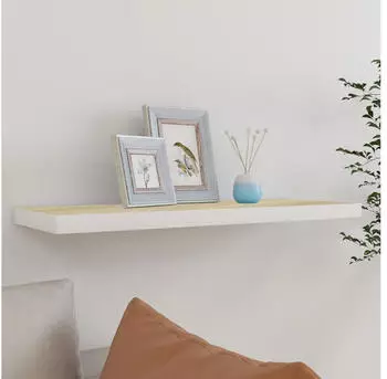 vidaXL Schweberegal Eichen-Optik und Wei&szlig; 80x23,5x3,8cm MDF (326579)