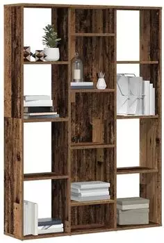 vidaXL Raumteiler/B&uuml;cherregal Altholz-Optik 100x24x140cm (855842)