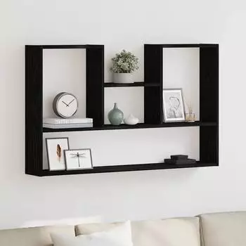 vidaXL Wandregal Schwarz Eichen-Optik 99x15x60cm Holzwerkstoff (868066)