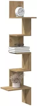 vidaXL Eck-Wandregal Holzwerkstoff Artisan-Eiche 32x32x127,5cm (860525)
