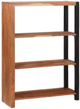 vidaXL B&uuml;cherregal Akazienholz massiv, braun, 80x30x110cm