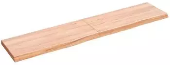 vidaXL Wandregal Massivholz Eiche hellbraun 140x30x(2-4)cm (363700)