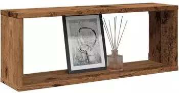 vidaXL W&uuml;rfel-Wandregale 4 Stk. Altholz-Optik 60x15x23cm (856587)