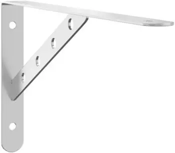 vidaXL Regaltr&auml;ger 4 Stk., Edelstahl, silbern, 30x2,5x15,5cm (30299)