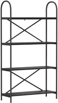 vidaXL B&uuml;cherregal Schwarz Eichen-Optik 80x30x146cm Holzwerkstoff (879893)