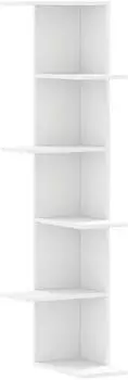 vidaXL Eck-Wandregal wei&szlig; 36,5x36,5x140cm Holzwerkstoff (852627)