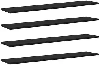 vidaXL Regalbrett 4er-Set 100x20x1,5cm schwarz Holzwerkstoff (875068)
