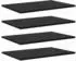 vidaXL Regalbrett 4er-Set, Holzwerkstoff, schwarz, 60x40x1,5cm (875056)