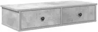 vidaXL Wandregal mit Schubladen Betongrau 80x31x17 cm Holzwerkstoff