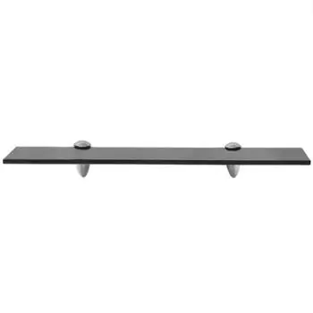 vidaXL Schweberegal Glas 50x10cm, 8mm, schwarz (243764)