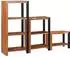 vidaXL Bücherregal 3-tlg. braun Akazien-Massivholz 50x30x110cm (3321522)