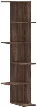 vidaXL Wand-Eckregal Eichen-Optik braun 36,5x36,5x140cm (852633)