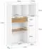 SoBuy STR11 Bücherregal mit Schublade und Tür, weiß, 72x110x30cm (STR11-WN)