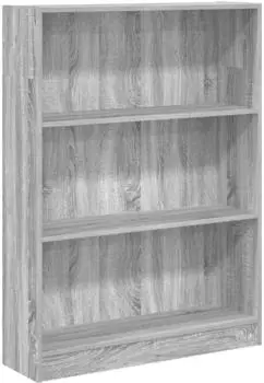 vidaXL B&uuml;cherregal Sonoma-Grau 80x24x109cm Holzwerkstoff (857840)