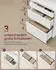 Vasagle Bücherregal Hochschrank mit 3 Schubladen, verstellbare Ablagen, schneeweißBücherregal Hochschrank, 3 Schubladen, verstellbare Ablagen, schneeweiß