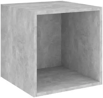vidaXL Wandschrank Holzwerkstoff betongrau 37x37x37cm