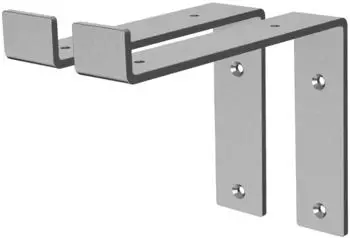 ML-Design Regalhalterung L-Form, Metall, grau (20x4x14,5cm)