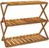 vidaXL Klappregal 3 Böden, Akazien-Massivholz, braun, 70x31x63cm (153328)